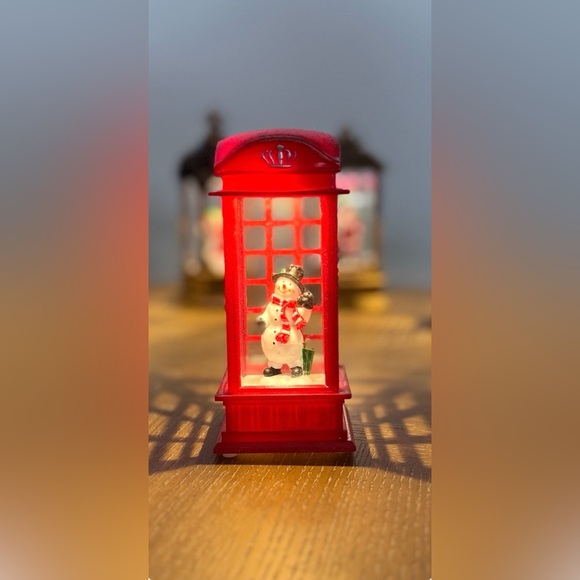 Other - Vintage Snowman Lantern Lamp – Warm White LED Holiday Snow Globe